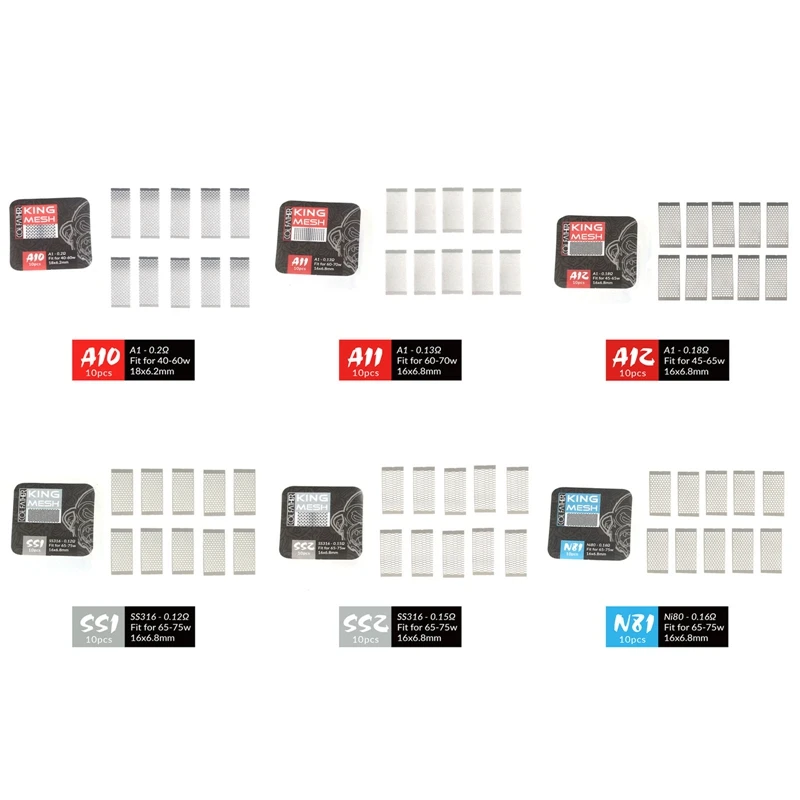 

King Mesh Coil Maximum Flavor Coil Mesh For Vape RDA RTA Electronic Cigarette Electronique Profile