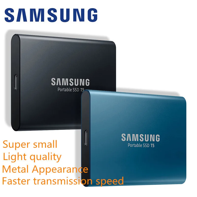 Внешний Ssd накопитель Samsung T5 Usb3.1 Gen2 (10 Гбит/с) 250 ГБ 500 внешний твердотельный жесткий