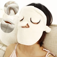 cold compress hot facial mask face care headband wristband beauty salon thickened coral fleece household moisturizing