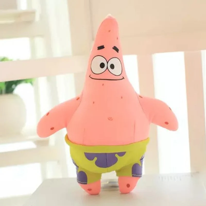 6 шт./компл. набор плюшевых игрушек в стиле фильма Spong Bob для всей семьи Патрик