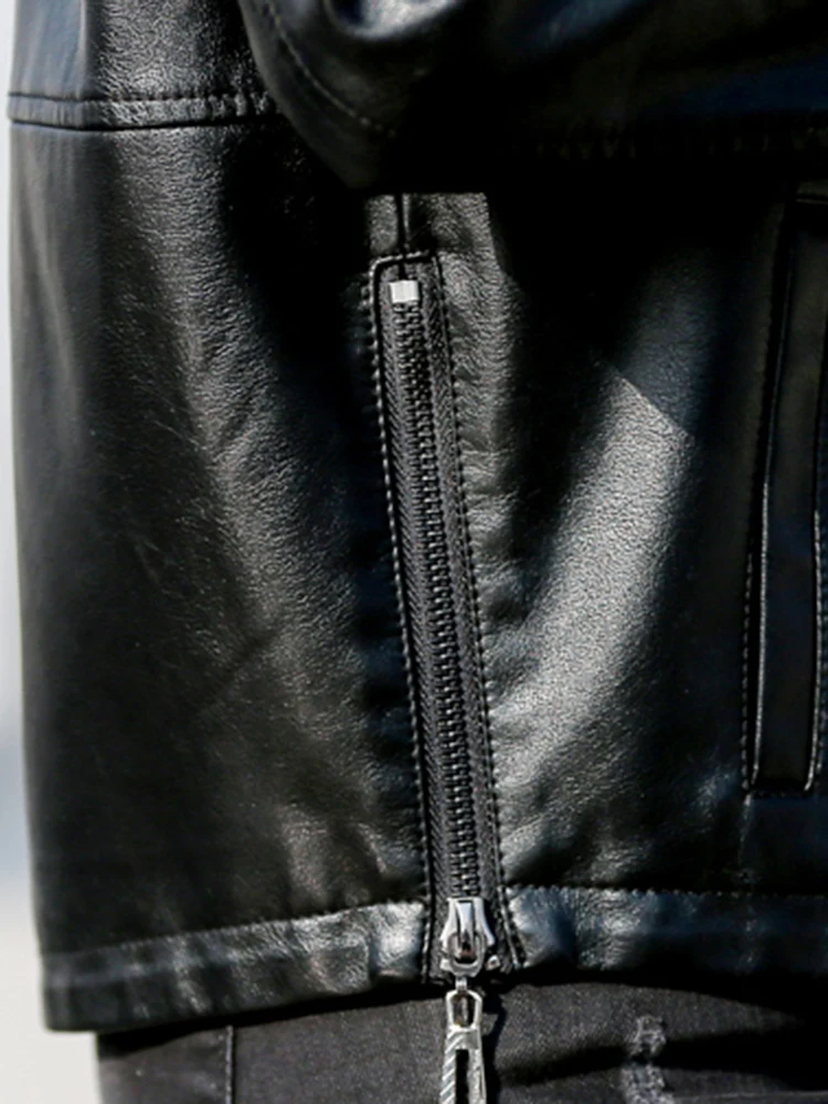 

Lautaro Spring Autumn Short Soft Faux Leather Jackets for Women with Hood Zipper Casual Fall Clothes Korean Style Fashion 2021