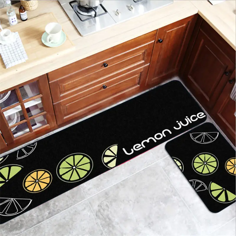 Водонепроницаемый кухонный коврик в скандинавском стиле с рисунком зеленого