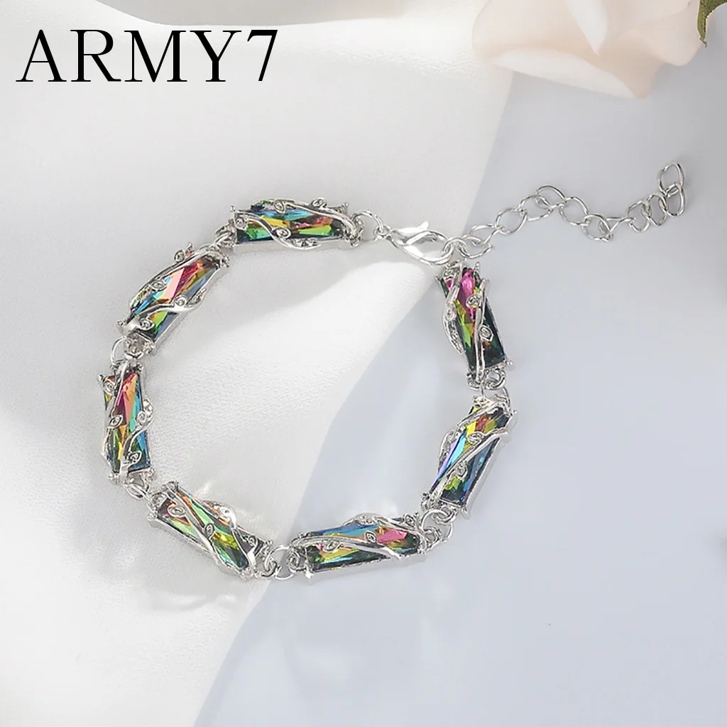 Изысканный красочный браслет на запястье для девушек и женщин многосекционный