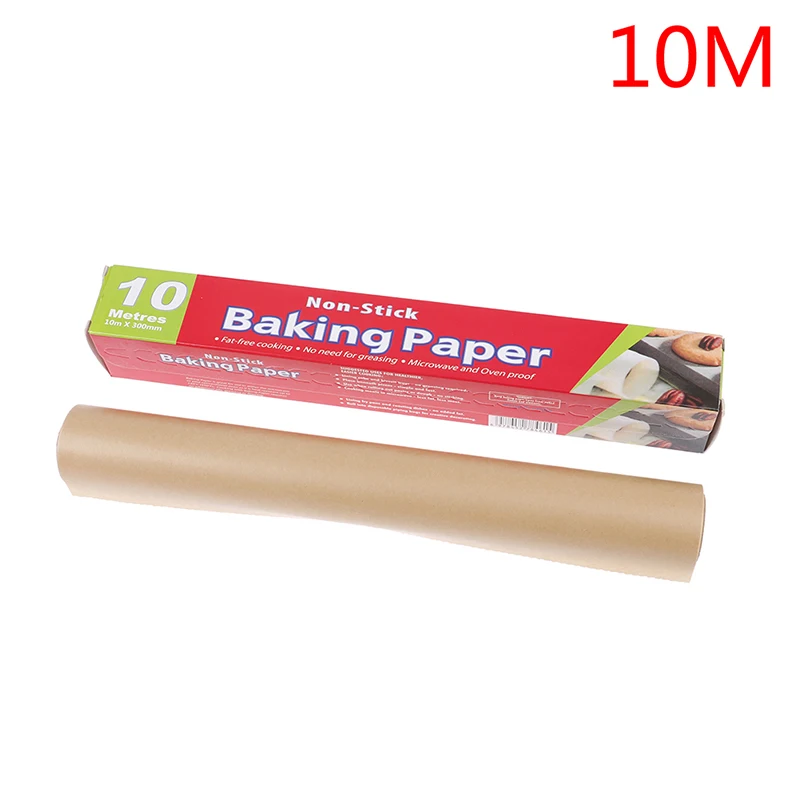 

Коврик для выпечки 5 м/10 м, лист, многоразовый устойчивый лист для духовки, маслостойкая бумага для выпечки, кухонная фотобумага, рулон антип...