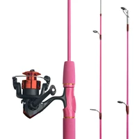 dndyuju 1 5m children fishing lure rod beginner fishing pole cute rod include spinning reel pink green available childrensgift