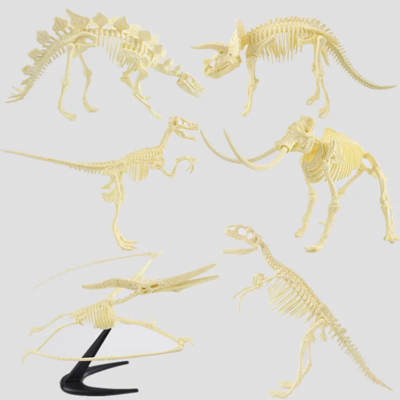 3D головоломка своими руками сборка строительная мозаика динозавр ископаемая