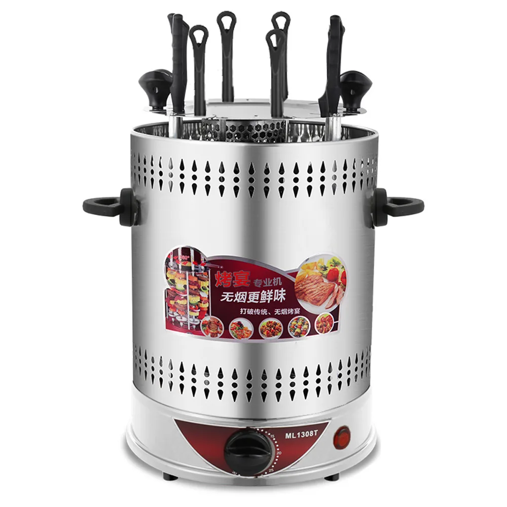 barbecue machine household electric smokeless kebab automatic rotating barbecue indoor small kebab bbq artifact free global shipping
