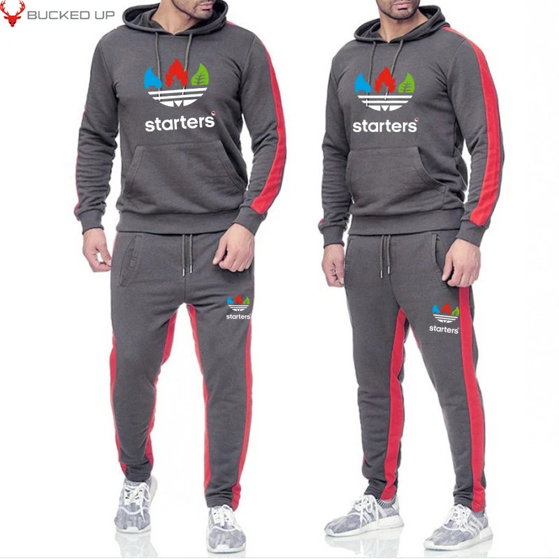 Осенне зимняя мужская толстовка с мультяшным принтом для спорта и отдыха фитнеса