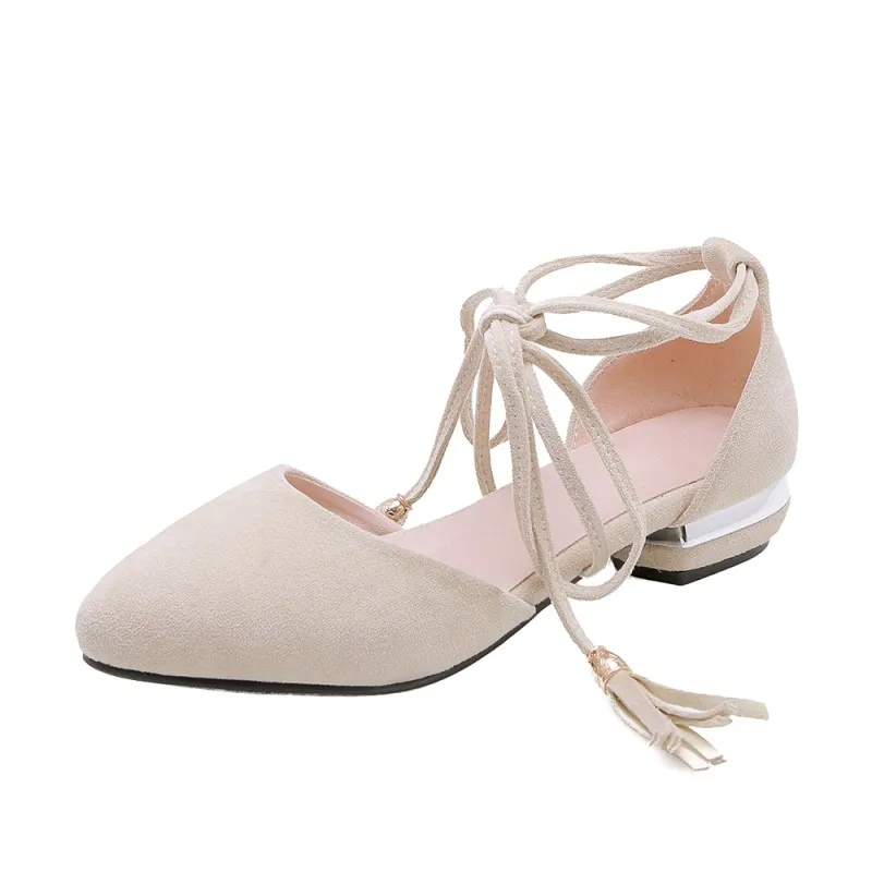 Женские туфли на высоком каблуке женские лодочки с ремешком щиколотке и бахромой