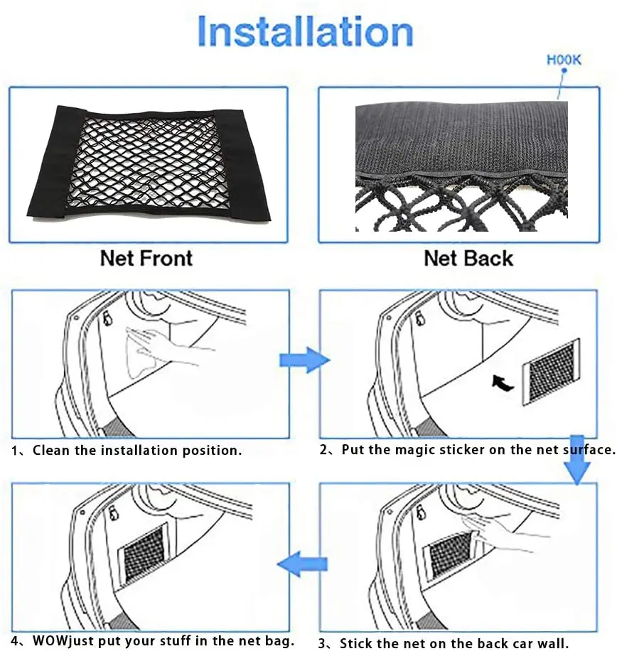 Сетка для хранения на спине автомобиля универсальная сетка грузовая