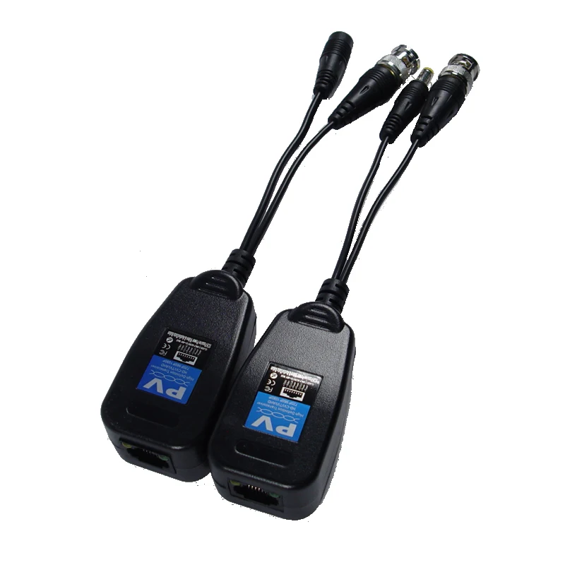 RJ45 1CH пассивный балун CCTV видео трансивер источник питания для HDCVI HDTVI AHD аналоговая