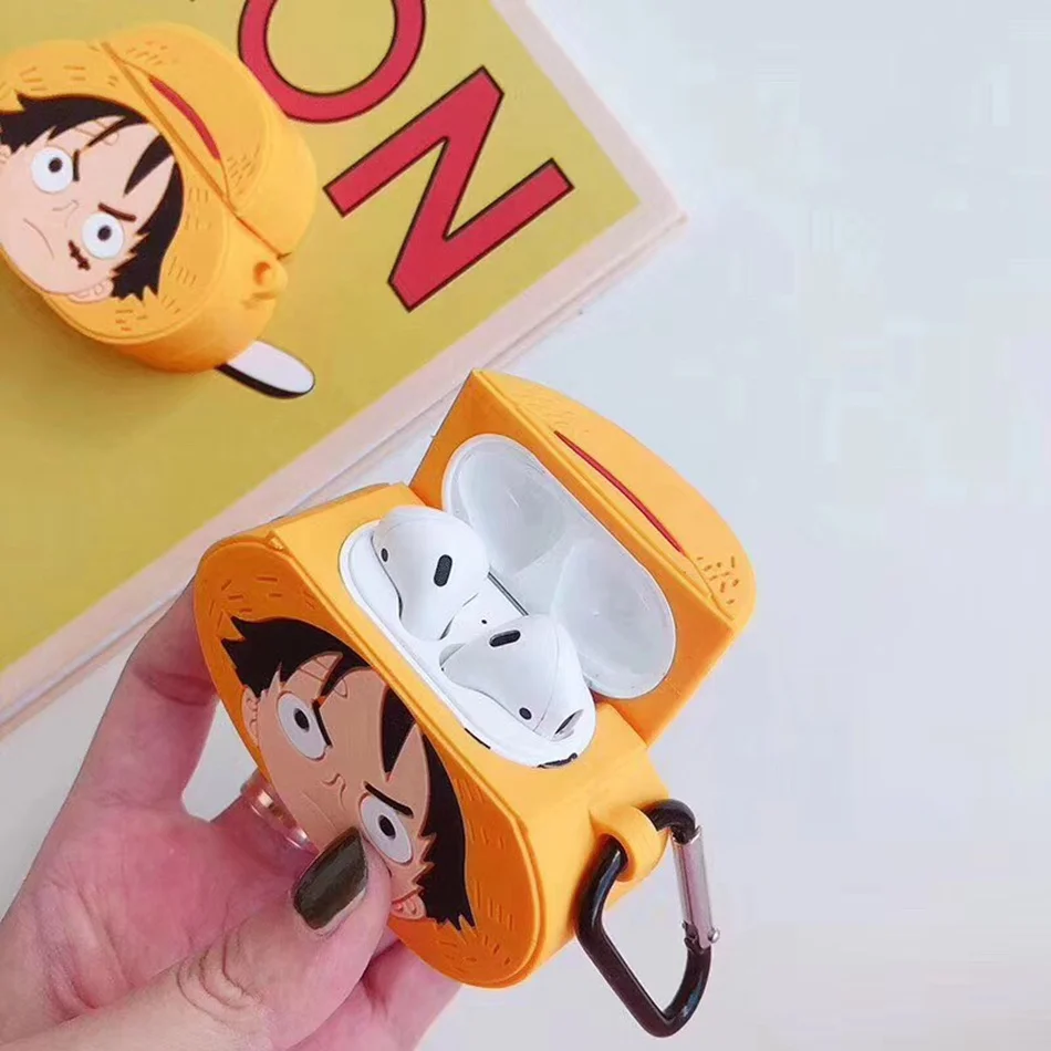 Чехол для AirPods Apple, 3D чехол для наушников с рисунком стежка для Airpods 2, силиконовый чехол, забавные аксессуары, Защитные Чехлы, брелок