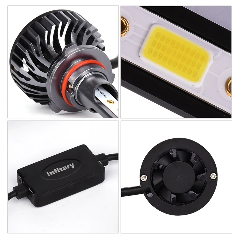 

Infitary Truck Car 26000LM SUPER Bright Hb4 Led Bulb H3 9004 HB1 Ultra