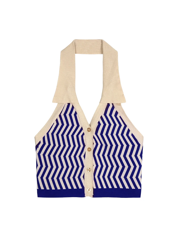 

Fashion Women's Knit Cardigan 2021 Summer New Sleeveless V-neck Slim Knit Cardigan Lazy Vest Top