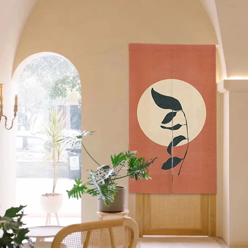 Japanese Door Curtain Art Illustration Pattern Kitchen Restaurant Bedroom Decor Linen Partition Hanging Curtains Customizable | Дом и сад