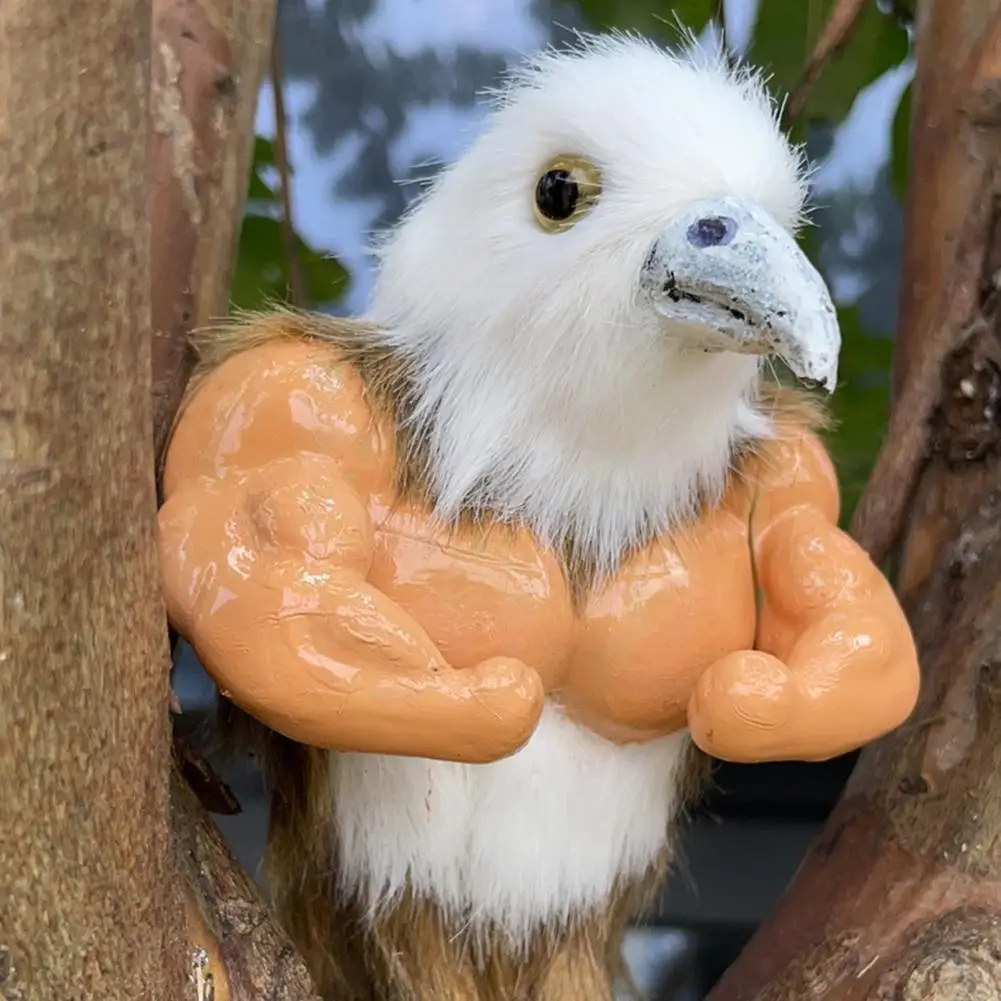 

Muscle Eagle Simulation Funny Tricky Mini Muscle Eagle Gifts Toy Girls Boys Chicken Animal Decoration Holiday Desktop L2d8