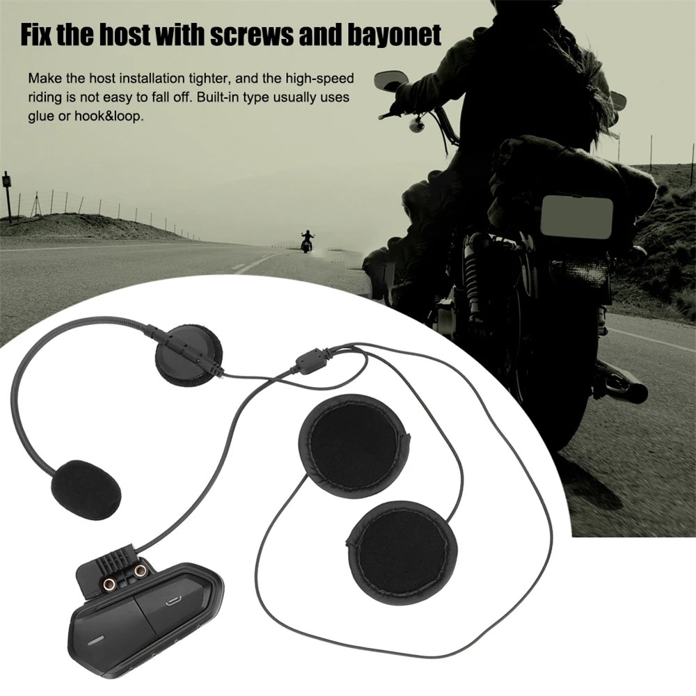 

Motorcycle Helmet Stereo Wireless Bluetooth Compatibility 4.1 Headset Motorbike FM Radio Call Earphone Intercom With Microphone
