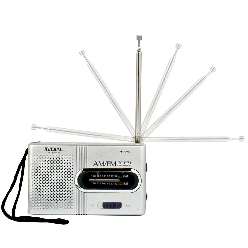 Мини Портативная телескопическая антенна AM/FM радио карманное World Receiver Speaker