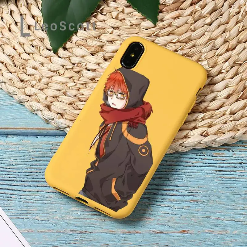 

707 Mystic Messenger Anime Phone Case Yellow Candy Color for iPhone 11 12 mini pro XS MAX 8 7 6 6S Plus X SE 2020 XR