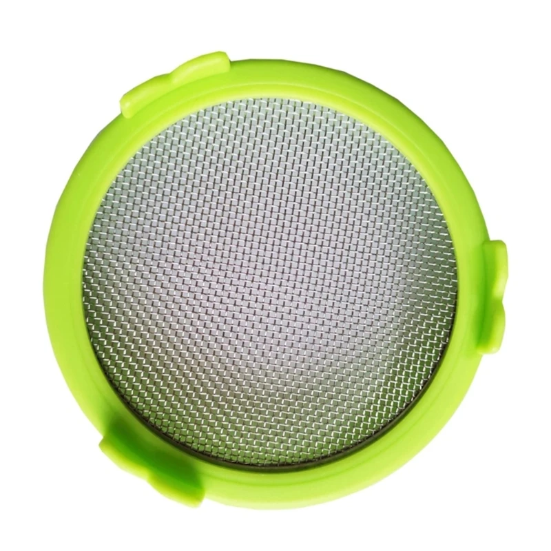 New  Plastic Sprouting Lid with Stainless Steel Screen Mesh Cover for 86mm Wide Mouth Mason Sprout Jars Germination Strainer