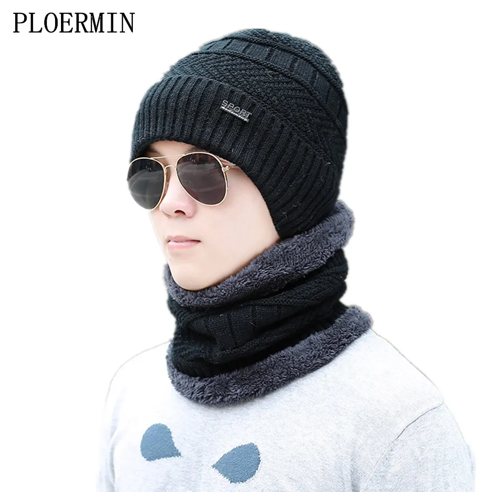 2018 зимняя шапочка шарф головные уборы skullies beanies Мягкий Череп Теплые Мешковатые