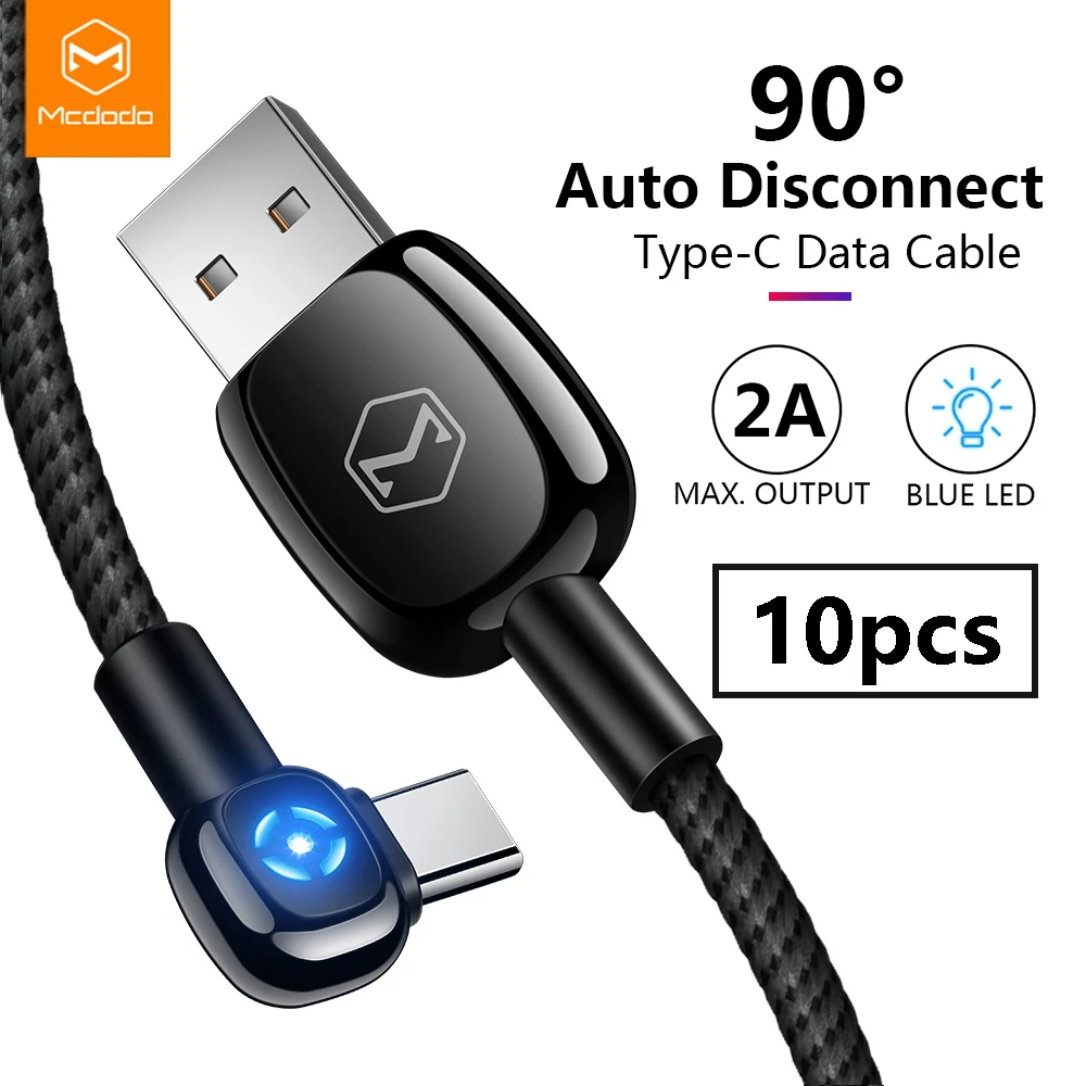 USB кабель Mcdodo Type C 10 шт./лот 2 А для быстрой зарядки QC3.0 Samsung S10 9 huawei Mate 30 20 Pro|Кабели