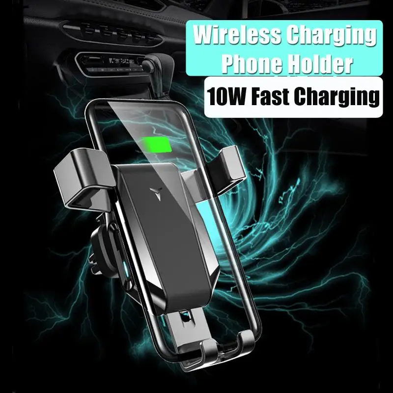 

Car Qi Wireless Charger Phone Holder Car Automatic Wireless Charger Phone Holder Infrared Sensor Fast Charging For Smart Phone