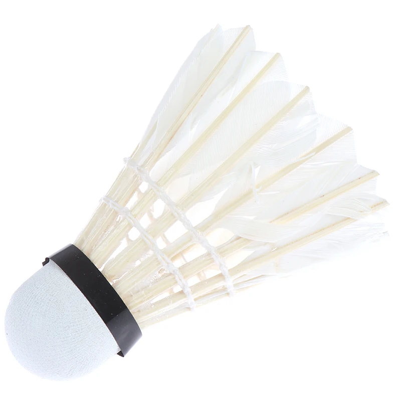 12 шт. белый из гусиного пера для бадминтона спортивные воланы прочный