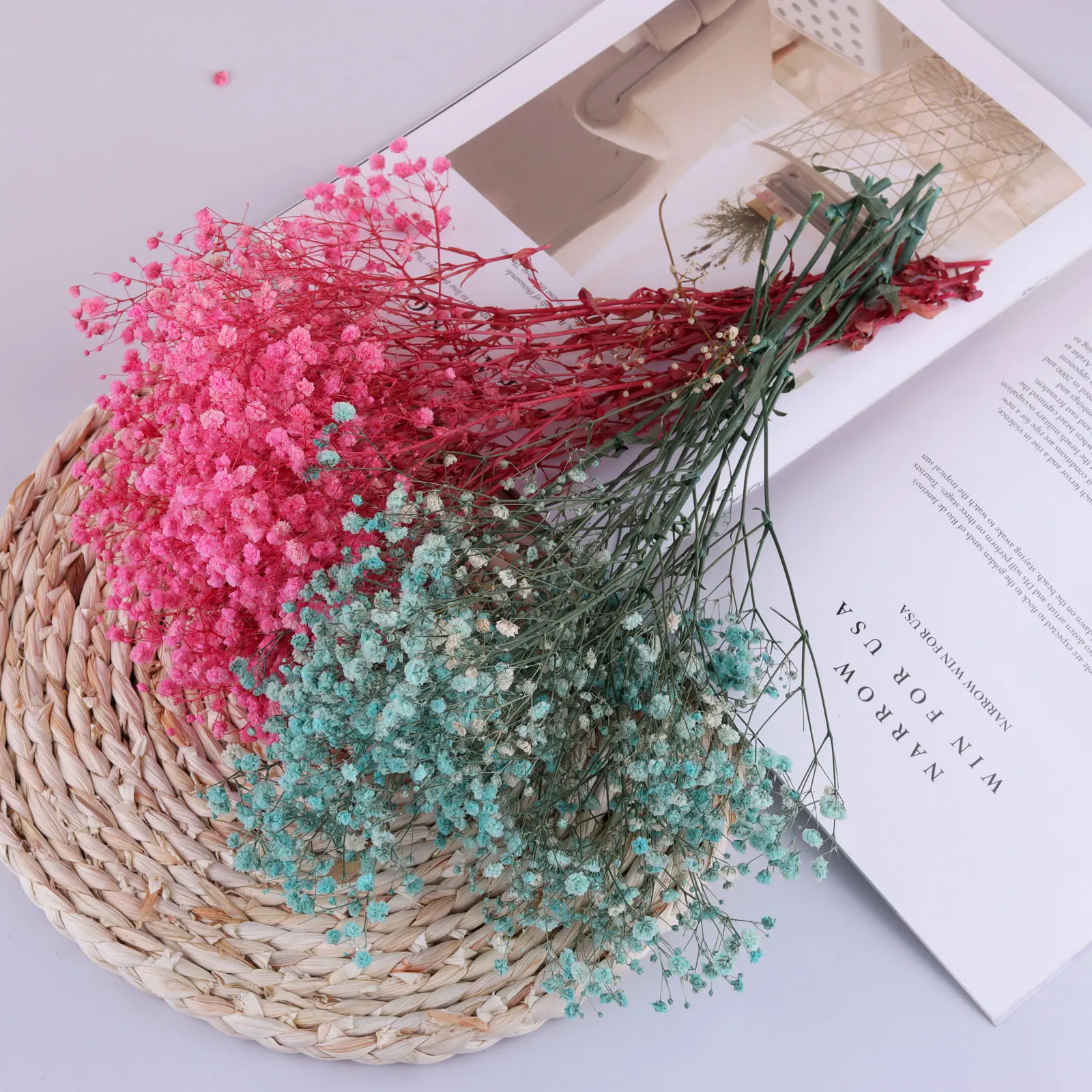 

30g Gypsophila Breath Natural Dried Preserved Baby's Bouquet Babysbreath Flower Gedroogde Bloemen Wedding Decoration