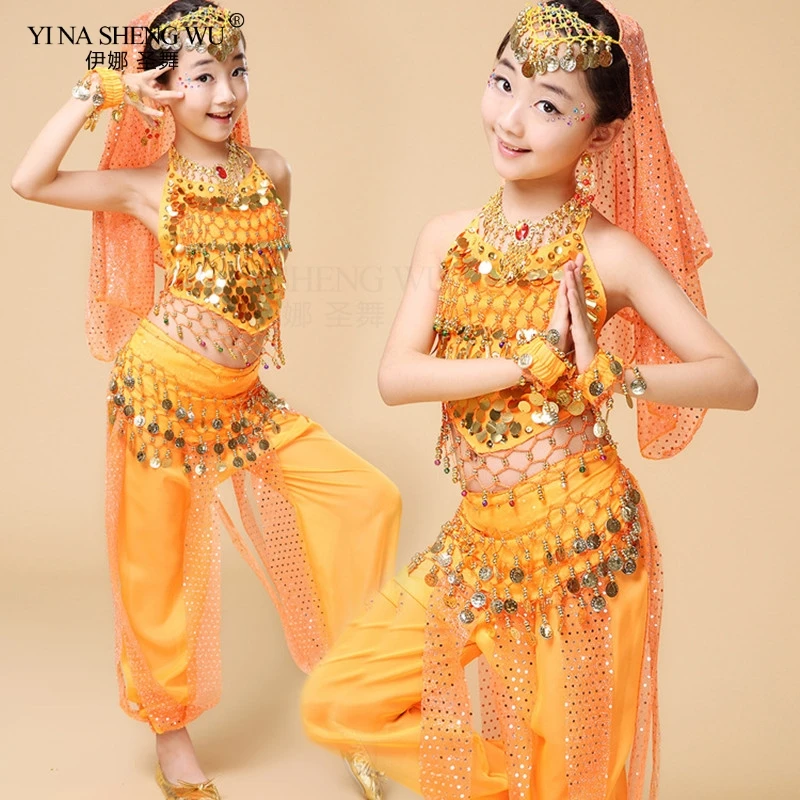 

Kids Belly Dance Costumes Set Oriental Dance Children Clothing India Child Bellydance Top and Pants Clothes Kids Indian Dress