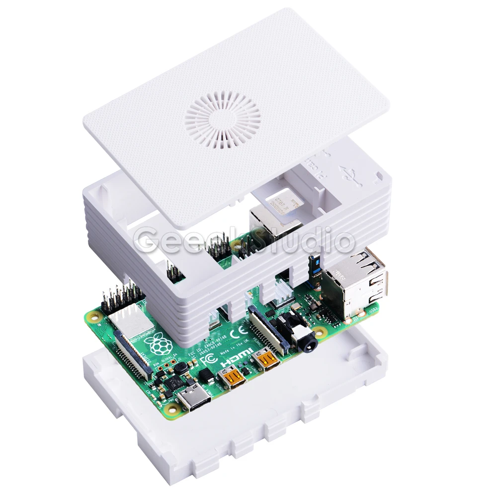 ABS Черный/Белый Раскладушка чехол корпус для Raspberry Pi 4 с охлаждающим вентилятором