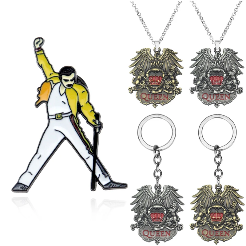 Классический рок группы брелок с надписью Queen панк антикварное изделие из