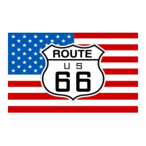

90*150cm Historic West US Route 66 Flags For Decoration