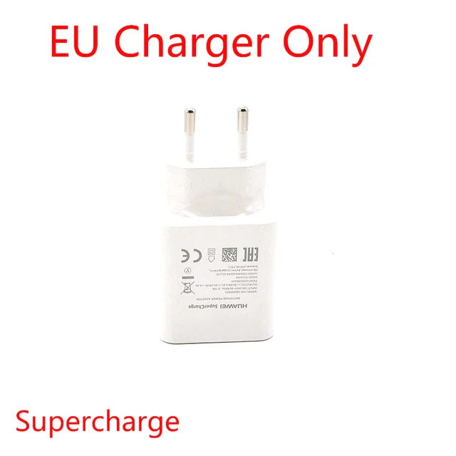 Huawei Оригинальное быстрое зарядное устройство mate 20 Pro P20 mate 9 10 Supercharge Быстрый дорожный настенный адаптер 4.5v5a/5v4. 5a type-c 3,0 Usb кабель - Тип штекера: EU Charger Only