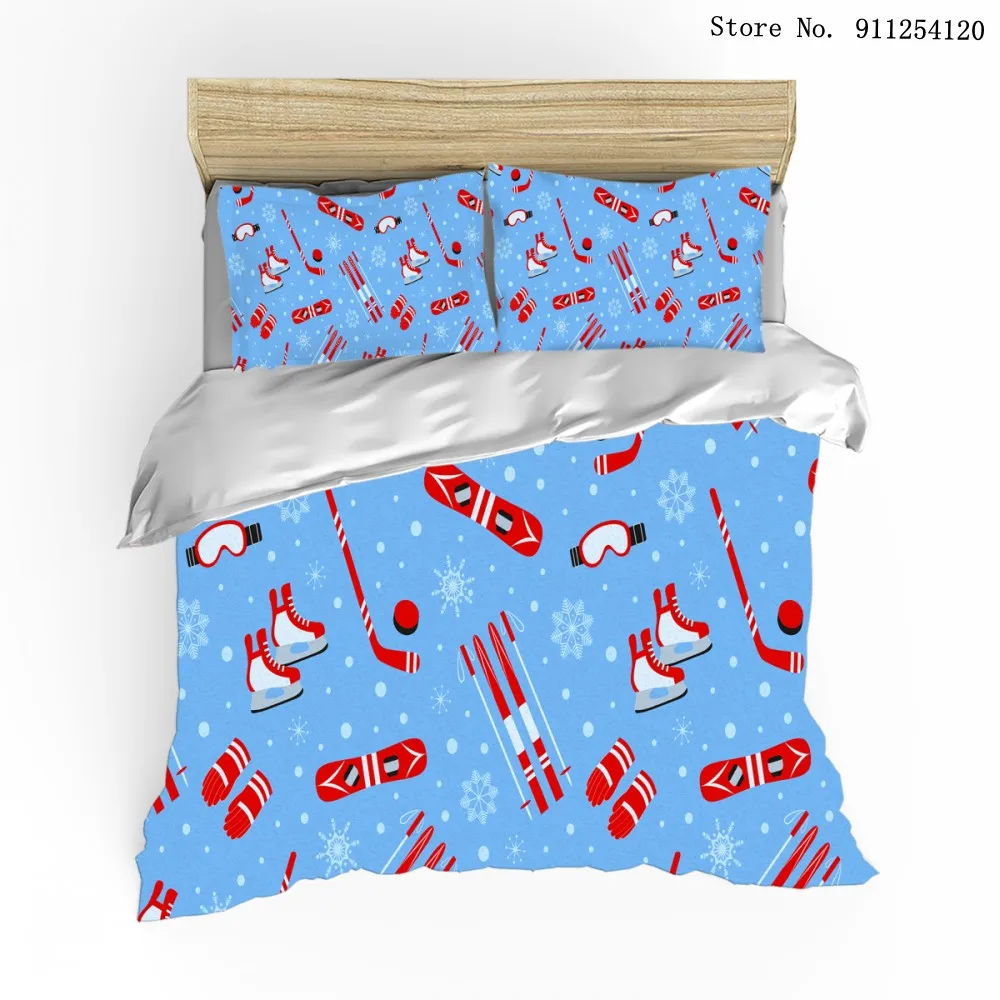 Комплект спортивного постельного белья из 2/3 предметов пододеяльник для хоккея с