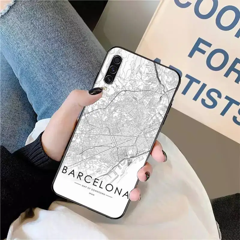 

Ins Travel Country Sketch City Map Phone Case For Samsung galaxy S 9 10 20 A 10 21 30 31 40 50 51 71 s note 20 j 4 2018 plus
