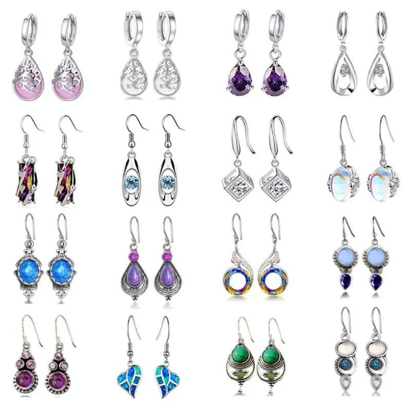 

Trend Geometric Earrings for Women Bohemia Cat Eye Acrylic Stone Mix-matched Cocktail Statement Dangle Earring Bohemia Jewelry