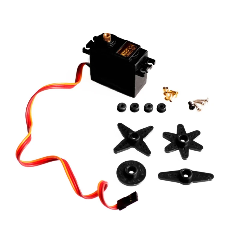 Servomotor de engranaje de Metal para coche teledirigido Futaba JR, helic&oacute;ptero, barco, Juguetes Diy, 13kg, 15kg, MG995, MG996, MG996R, 4 Uds.-3