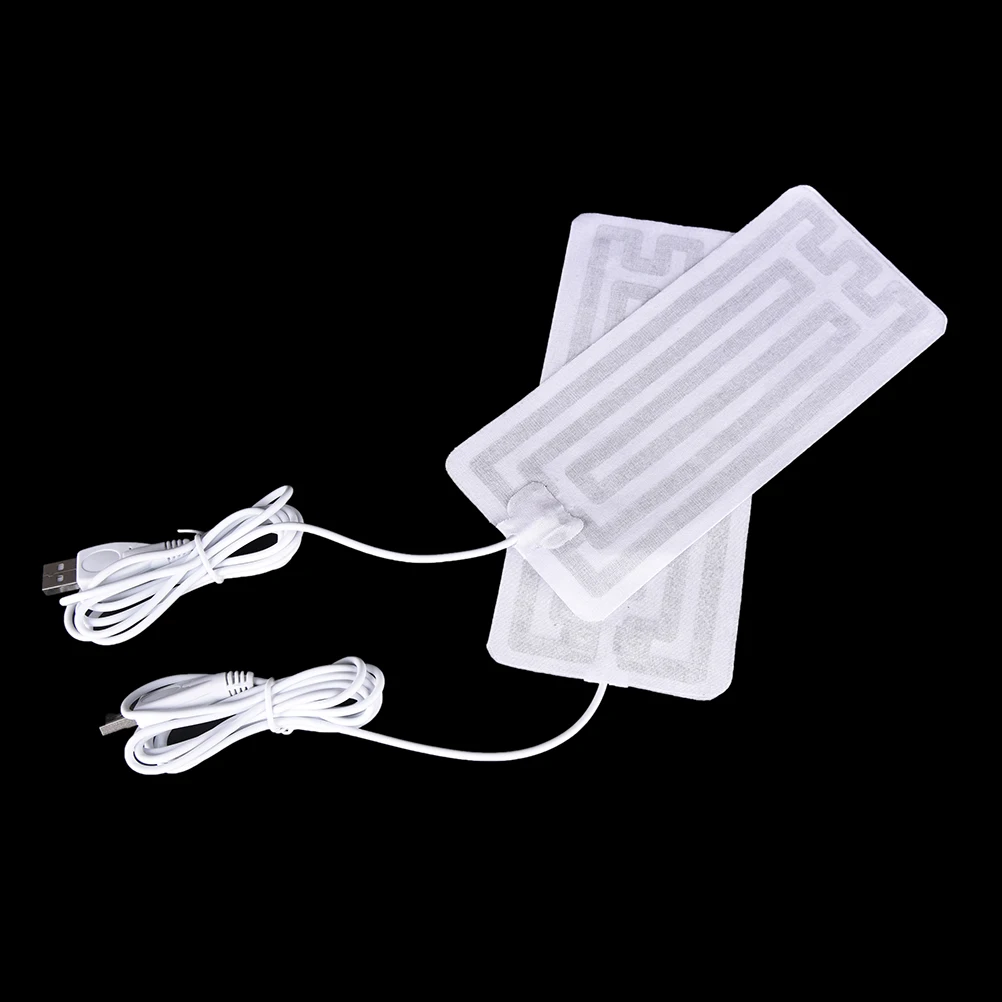 

1Pair 5V USB Heated Socks Carbon Fiber Pads Electric Heated Insoles Winter Warm Arm Hands Waist Heated Gloves 8cm*18cm