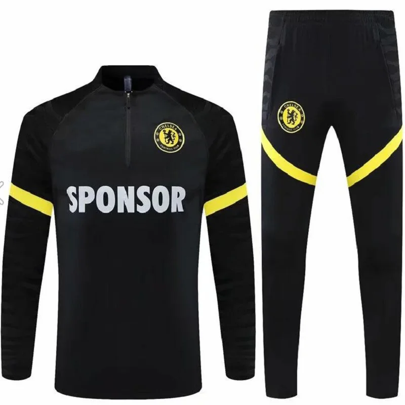 

New High Qualit 2122 MAN+KIDS Long Sleeves Jcket Uniforms Tracksuits Soccer Sport Jersey 21-22 Train Football Training Suit