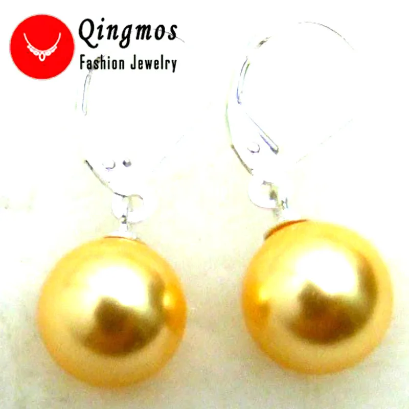 Женские серьги подвески с жемчугом 10 мм|Серьги-подвески| |