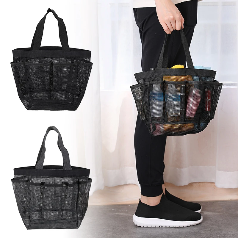 

Mesh Shower Caddy Portable for College Dorm Large Bathroom Tote Bag Durable with 8 Pockets Bathroom Storage LBShipping