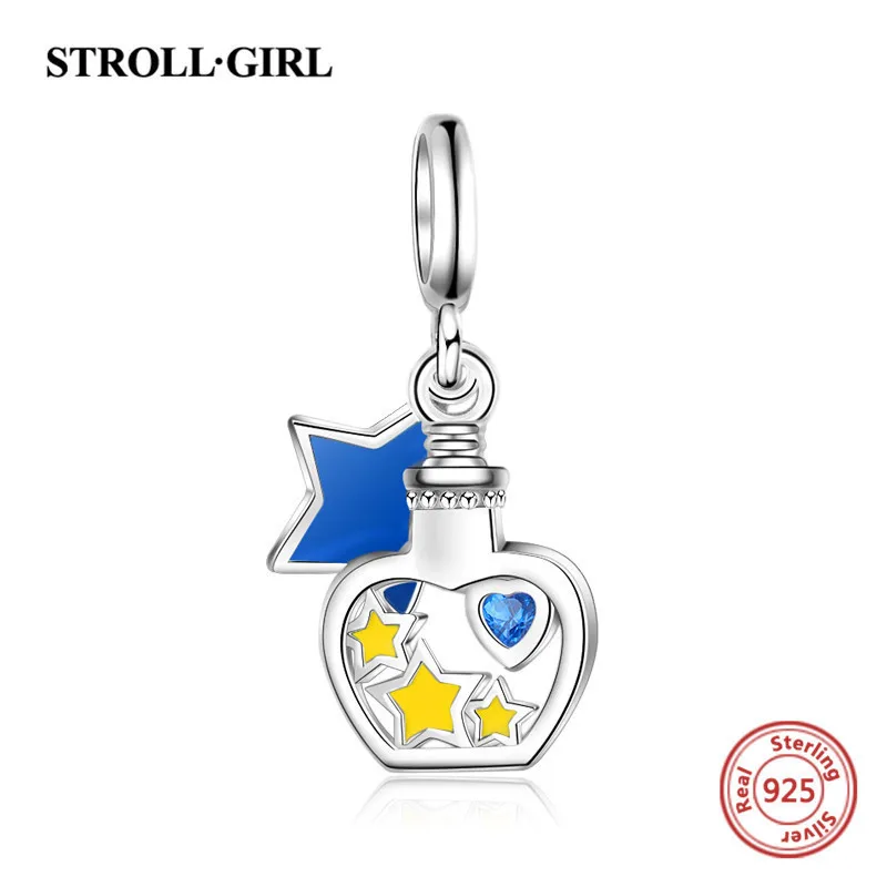 Fit оригинальный европейский браслет 925 Стерлинговое Серебро флакон духов бусины