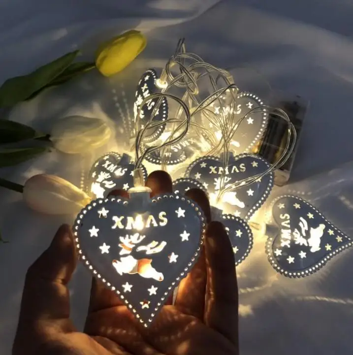 

1.5m 10led LED new heart shape lamp string festival decoration rooms home