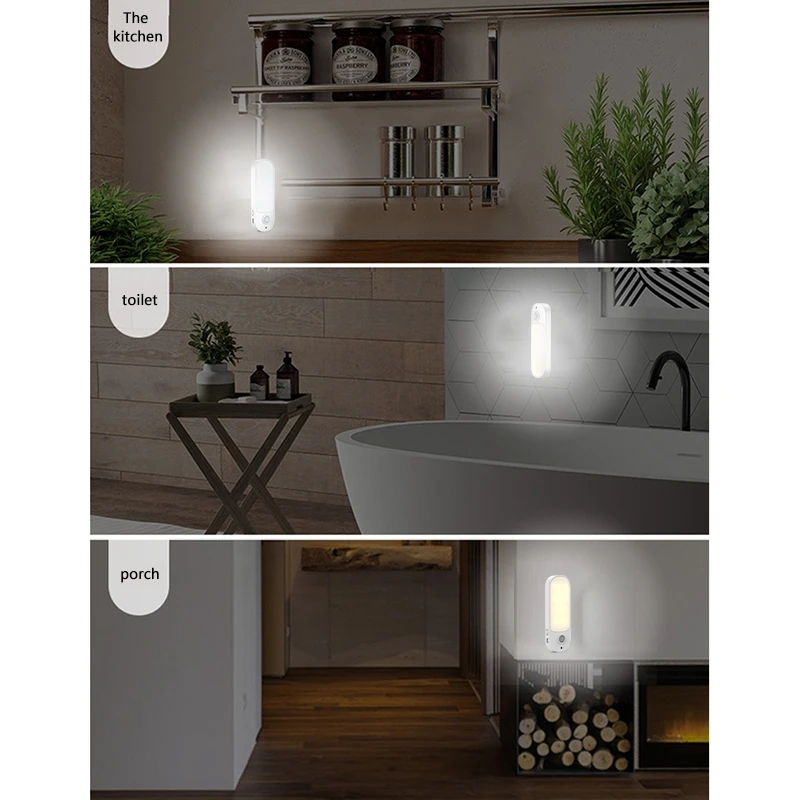 

KR- NL5 Infrared Sensor Night Light, Intelligent Monitoring Warm Color Light Sensor Night Light for Bedroom, Study