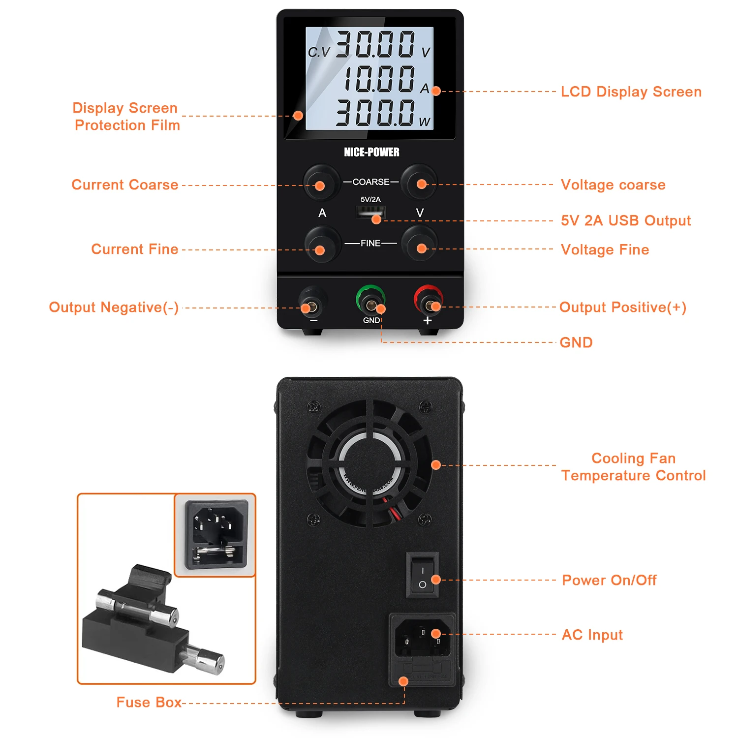30v 10a variable digital dc switching lab usb power supply adjustable laboratory lcd display voltage regulators for phone repair free global shipping