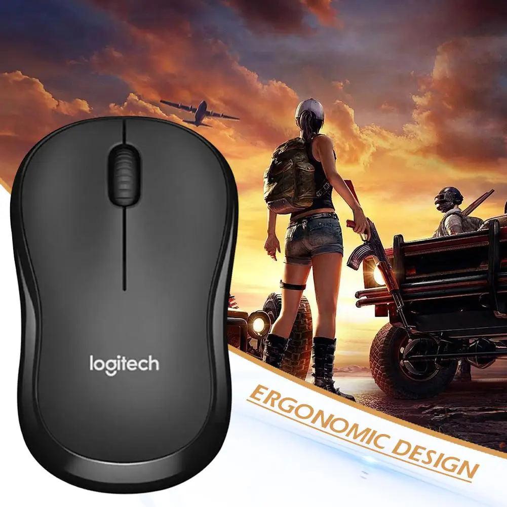 Мышь Logitech M185 2 4 ГГц беспроводная USB 3 кнопки 1000 DPI для дома и офиса игровая