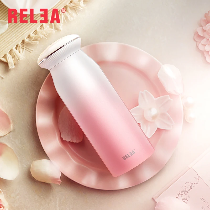 Термосы 304 Staniless Стали Женщины Милые Термос для Воды Девушка Прямо Кубок Drinkware 380
