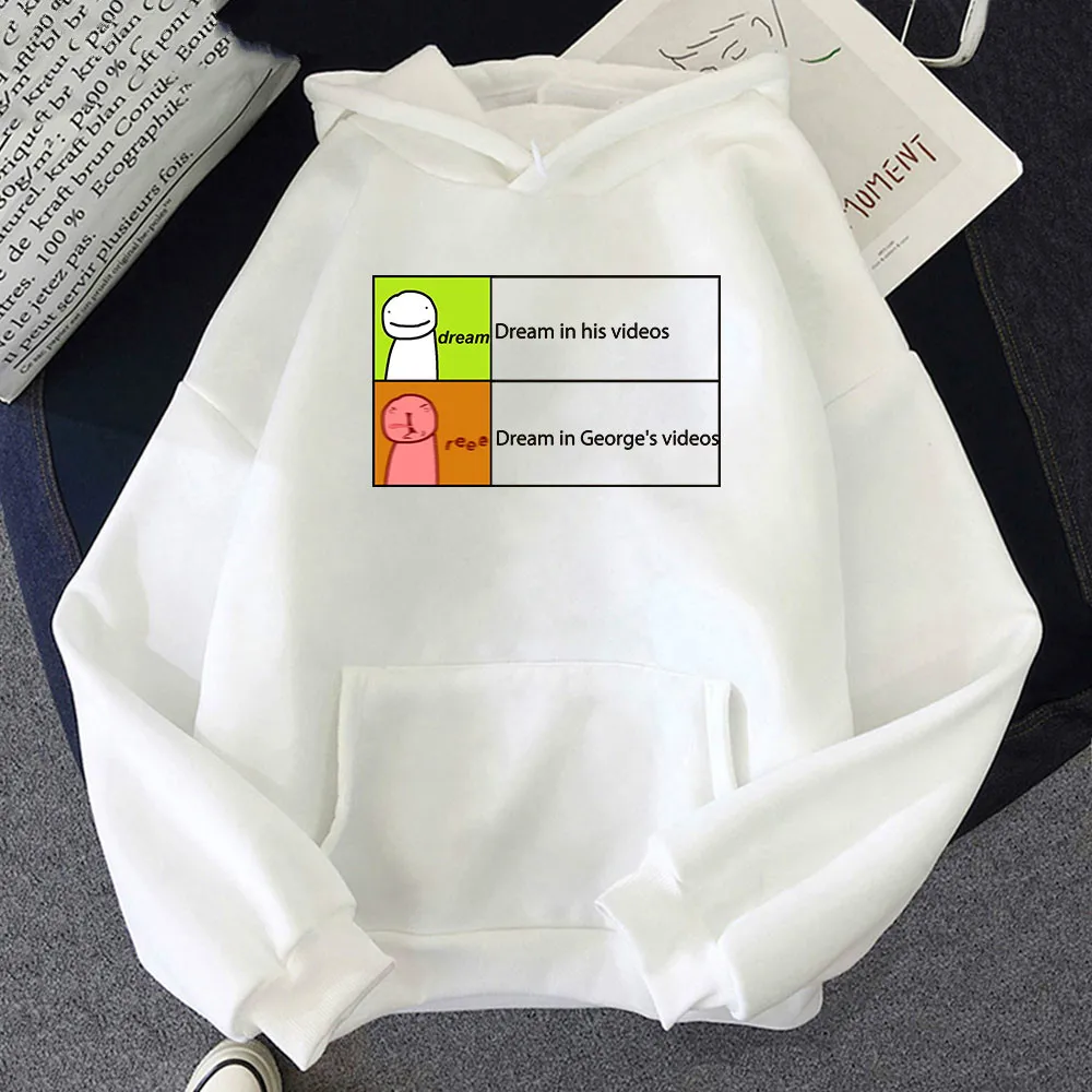 Dream Wastaken Hoodie Women/Men Carton Smile Unisex Tracksuit Sweatshirts Harajuku Streetshirts Oversized Kawaii Casual Hoody
