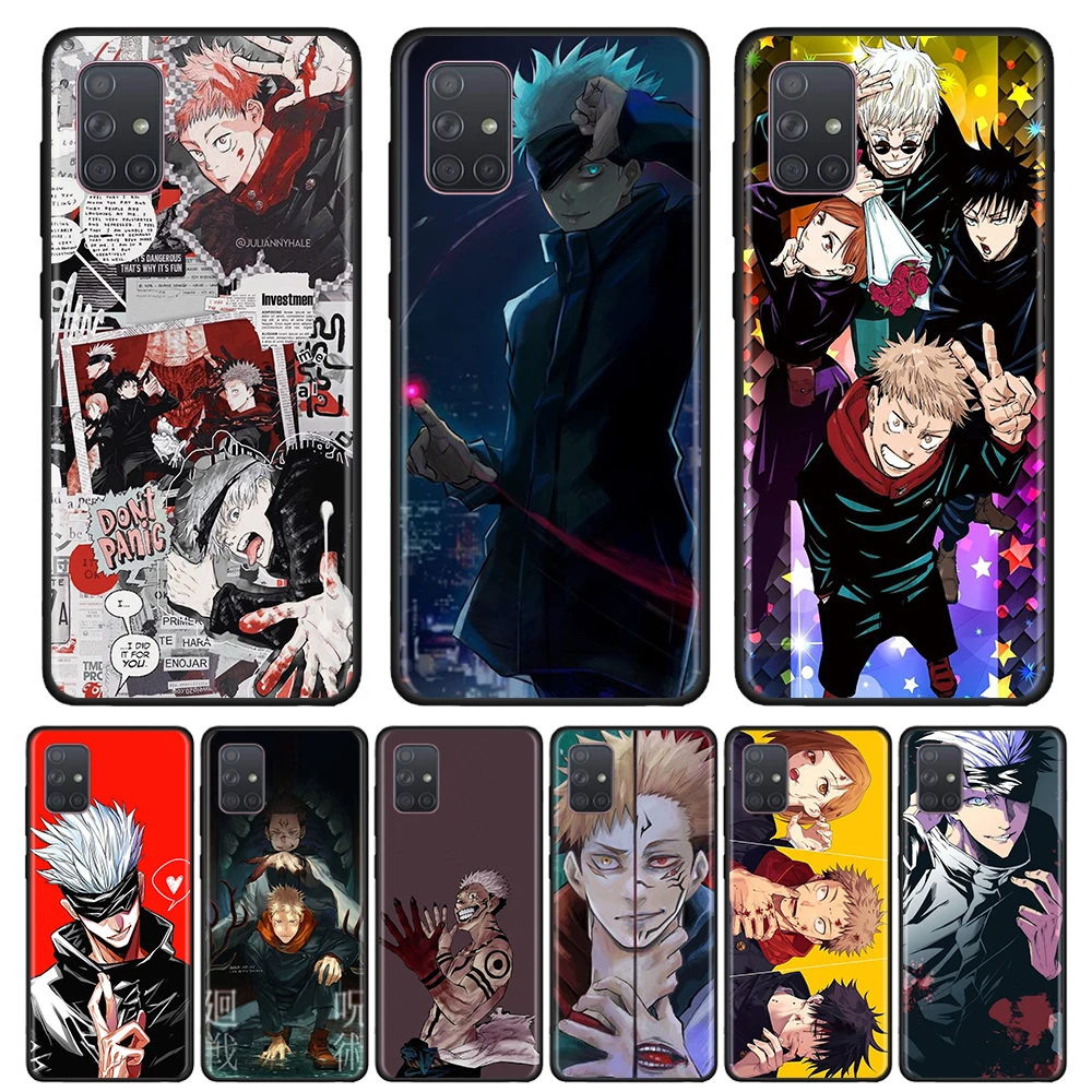 

Jujutsu Kaisen Phone Case for Samsung A50 A51 A70 A71 A30 A21S A20e A10 A10S A72 Case Black Silicone Coque